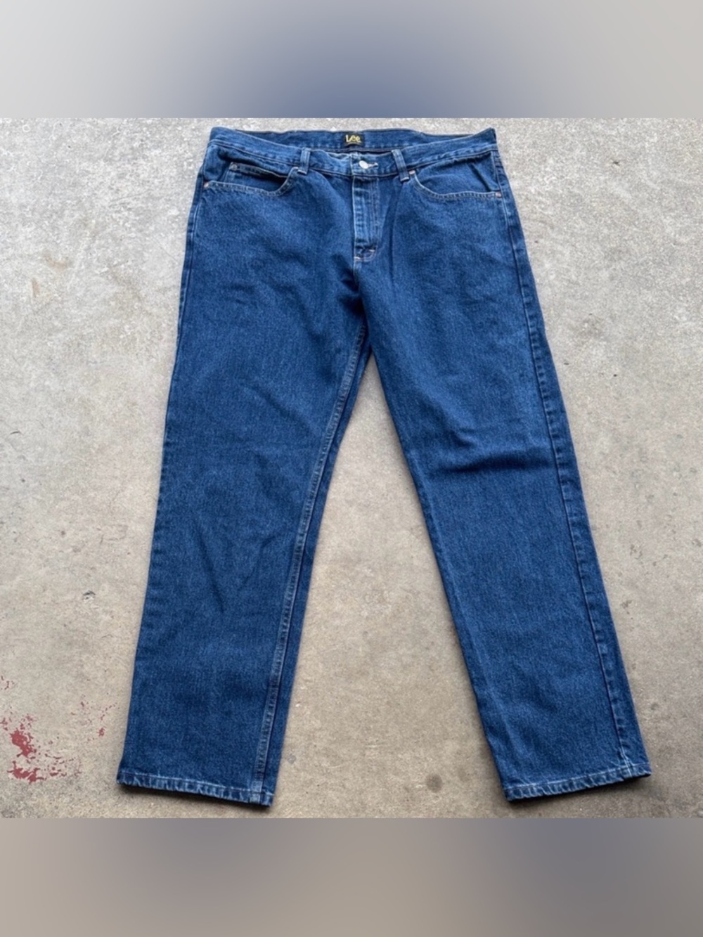 Lee Dark Deep Blue Regular fit Jeans Size 38 x 33